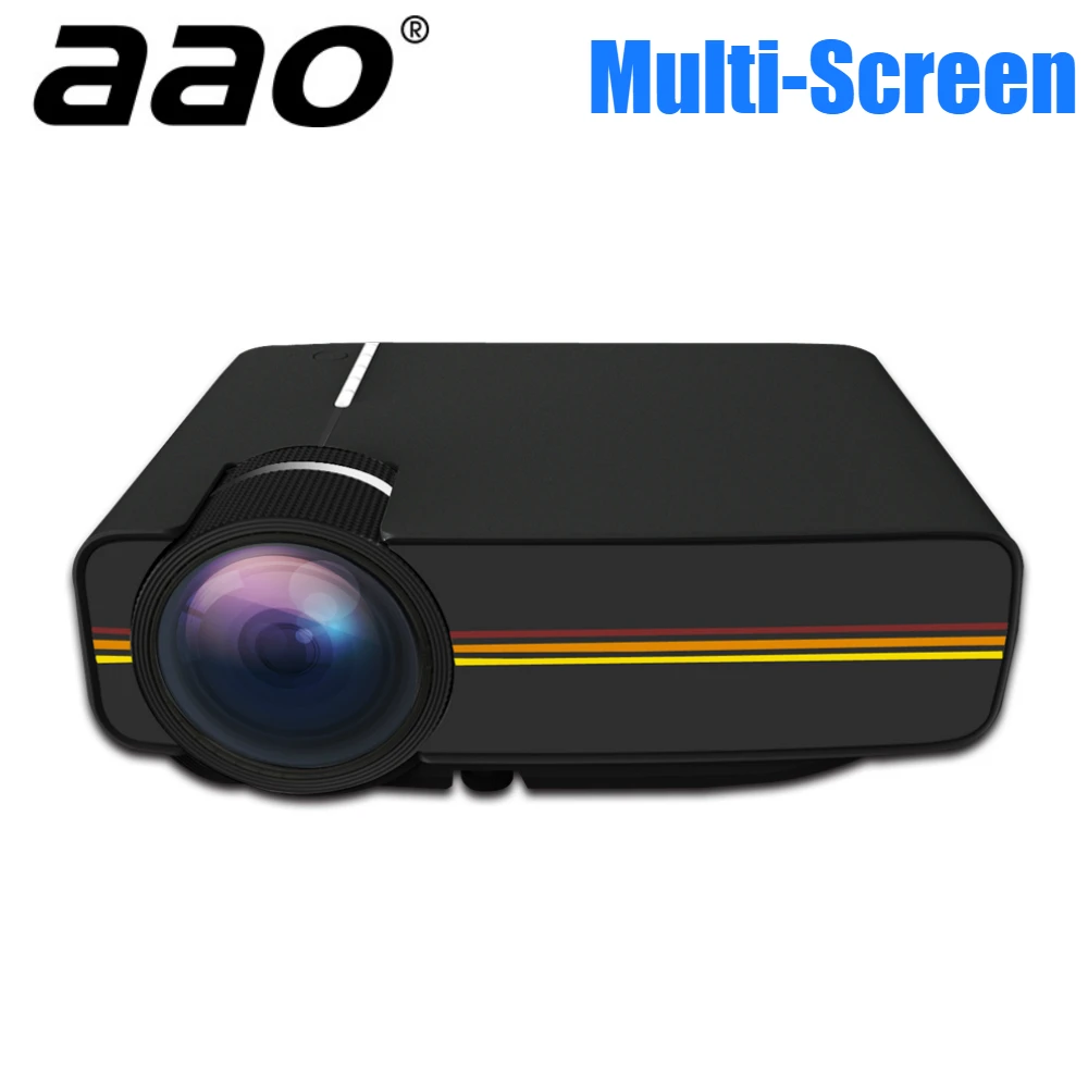 Светодиодный мини проектор AAO YG410 для смартфонов мультимедийный Miraplug Mirawire Airplay