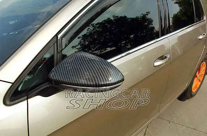 Настоящие зеркала из углеродного волокна 1 пара подходят для Volkswagen VW Golf 7 VII Mk7 GTI TSI