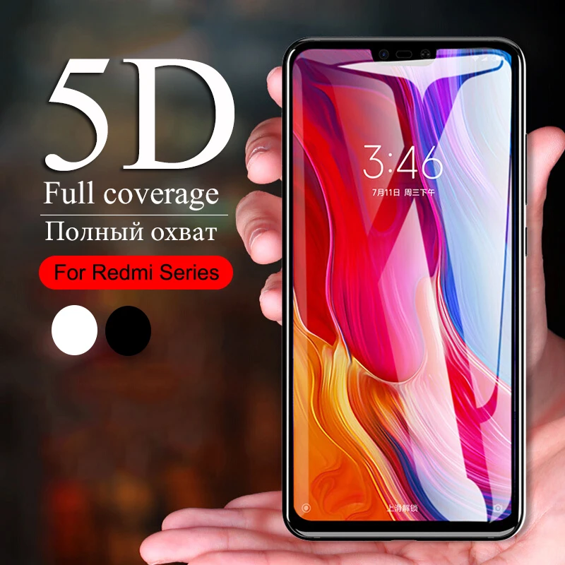 5D полное покрытие из закаленного стекла для Redmi note 5 5A Защитная пленка экрана на Plus