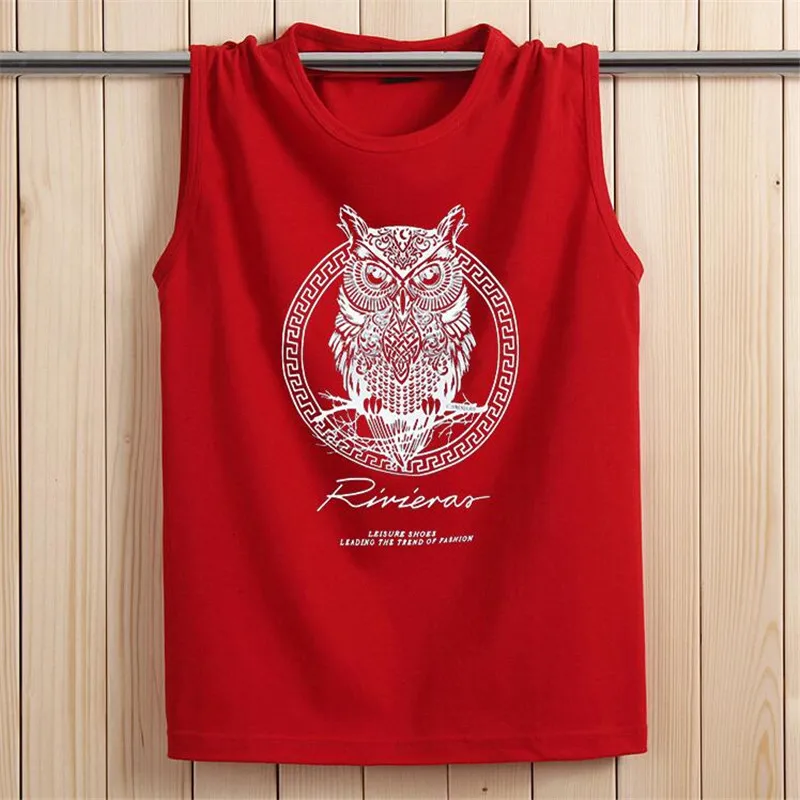 Мужская хлопковая майка с круглым вырезом без рукавов|mens cotton singlet|brand singletcotton singlet |