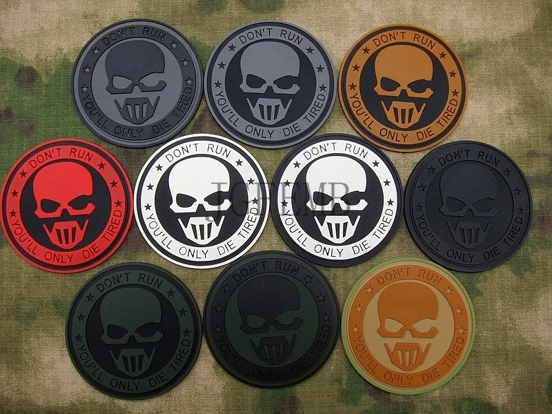 

U.S. NAVY Seal Team Don't Run You'll Only Die Tired Tactics 3D PVC patch