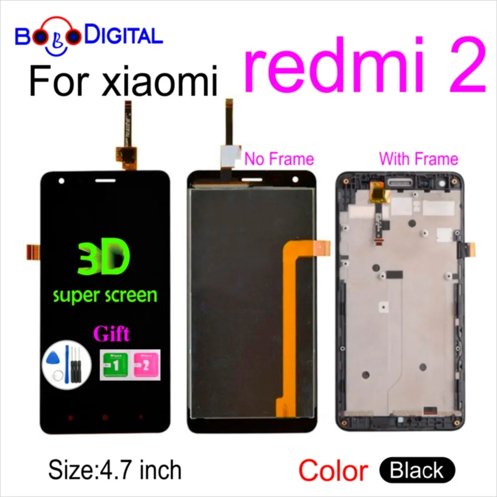 ЖК дисплей для Xiaomi Redmi note 2 Сенсорный экран дигитайзер в сборе рамка с бесплатным