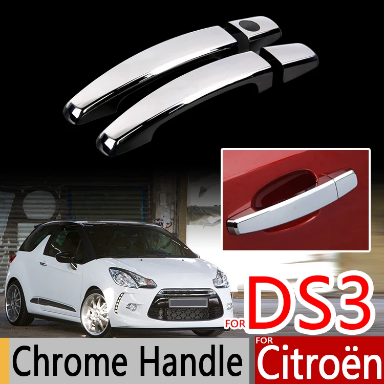 Для Citroen DS3 хромированные чехлы с ручками Набор отделки из 2 шт DS 3 Cabrio