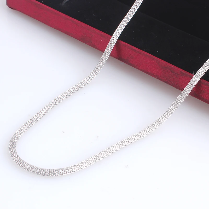 

Width 3mm length 60cm net cylinder chains 316L Stainless steel Necklace for men women jewelry wholesale