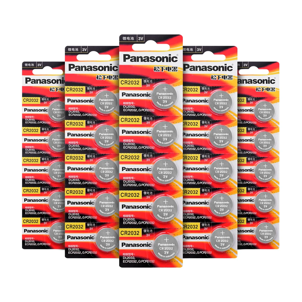Горячая PANASONIC 25 шт. оригинальный cr2032 DL2032 ECR2032 5004LC KCR2032 BR2032 батарейка кнопочного