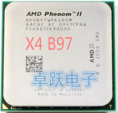 Процессор AMD Phenom II X4 B97 CPU/HDXB97WFK4DGM/AM2 + &amp AM3/938pin/3 2G/95W/6M бесплатная доставка |
