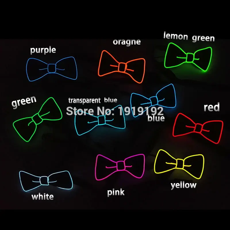 Светящийся мигающий светодиодный галстук бабочка со звуковой активацией 10