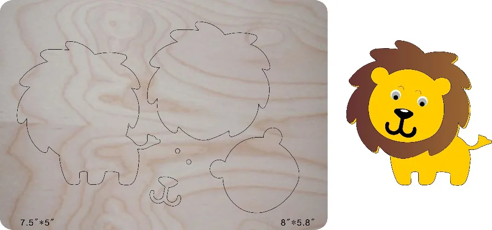 Assemble the elephant lion &amp Wooden Die Fits MY New | Дом и сад