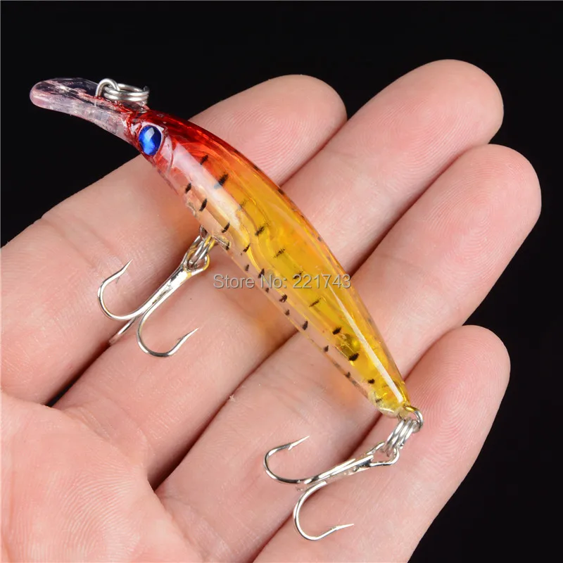 1 шт./лот приманки в форме гольяна 7 см 4 г жесткая приманка искусственные Крючки 6 #