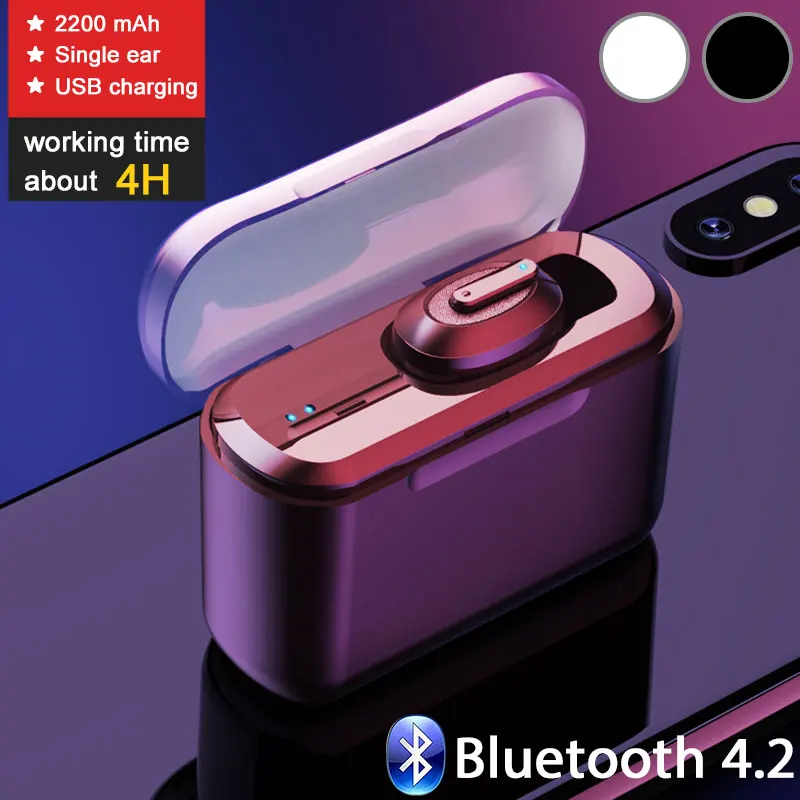 T1 беспроводные Bluetooth невидимые наушники одно ухо 4 2 EDR мини с зарядным устройством