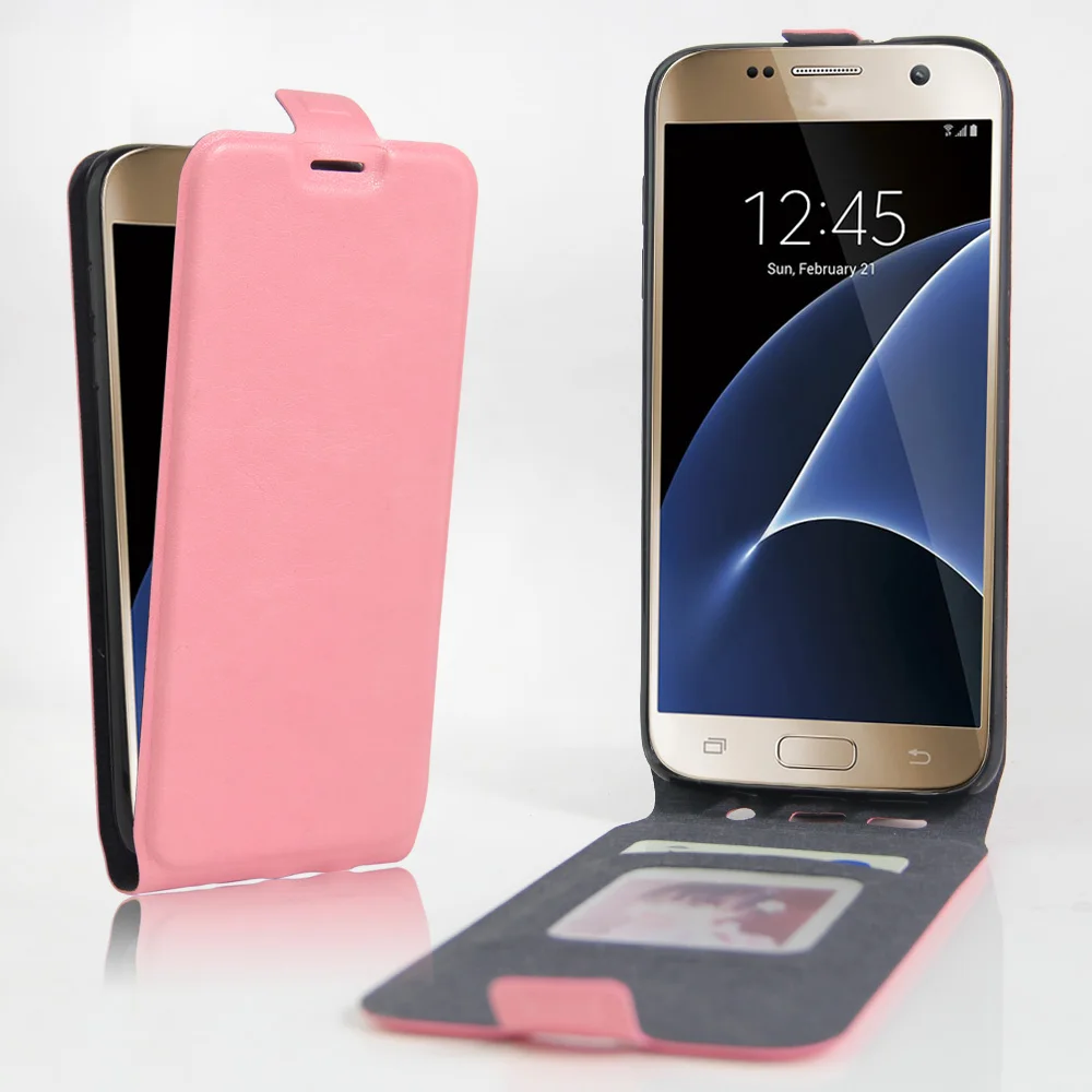 Мобильный Телефонные Чехлы для Galaxy S7 случае раскладушка флип PU покрытие края