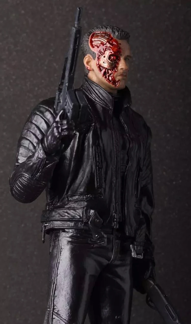 Фигурка Terminator 1/6 scale окрашенная фигура с двумя пистолетами битва повреждена. T800