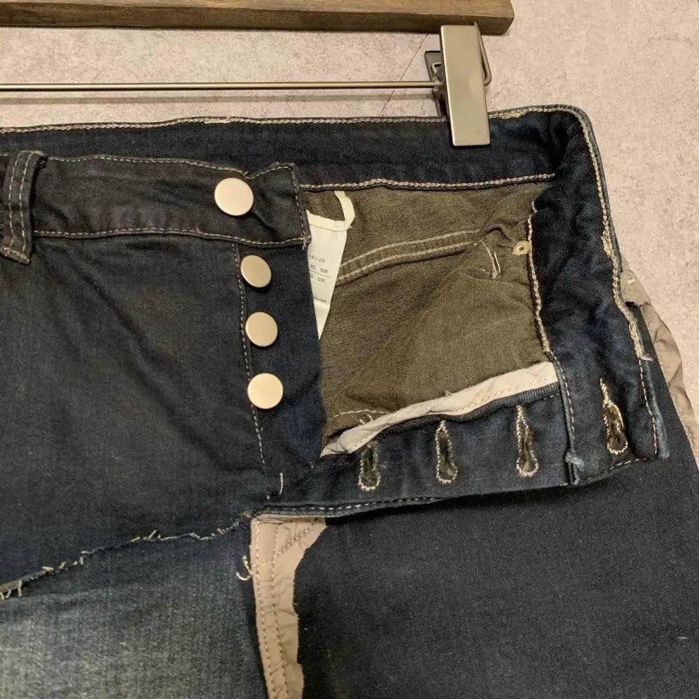 19ss Owen Seak Men Casual Short Washing Denim Cotton Gothic Style Men's Clothing Sweatpants Summer Women Black Shorts Size XL