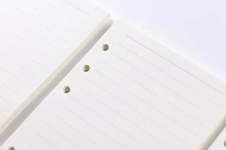 A5/A6 черная и Wahite спираль блокнот наполнитель бумага для Filofax Диарио планировщик внутренние страницы сменного переплета книжная бумага