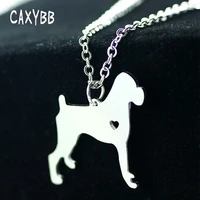 fashion silver stainless steel necklace choker pendant animal dogs breed charm pet necklaces memorial gift for men women bijoux