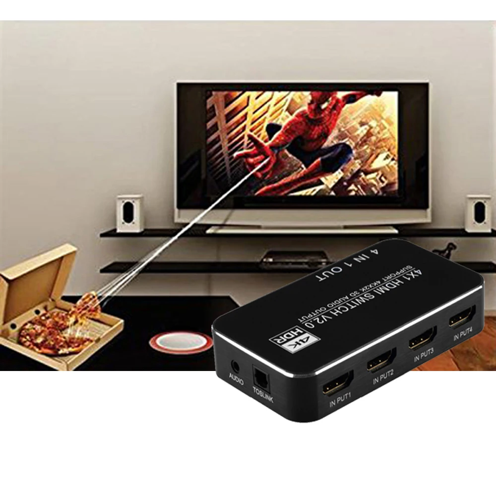 PUZHIJIE 4x1 HDMI переключатель 4 в 1 из Ultra HD 4K2K Full 3D 1080P ARC коммутатор сплиттер|hdmi switcher|hdmi