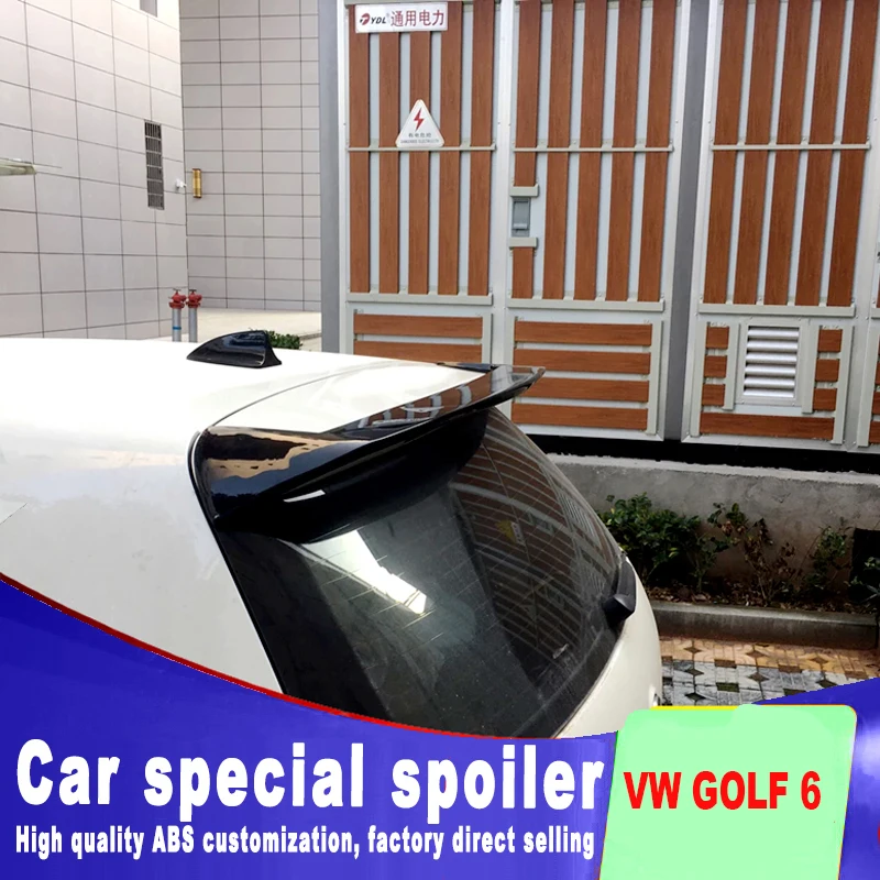 2010 до 2013 для VW Golf спойлер, автомобильный спойлер на заднее стекло, спойлер на крышу, Праймер, Цветные Крылья, спойлер для Volkswagen Golf 6, спойлер