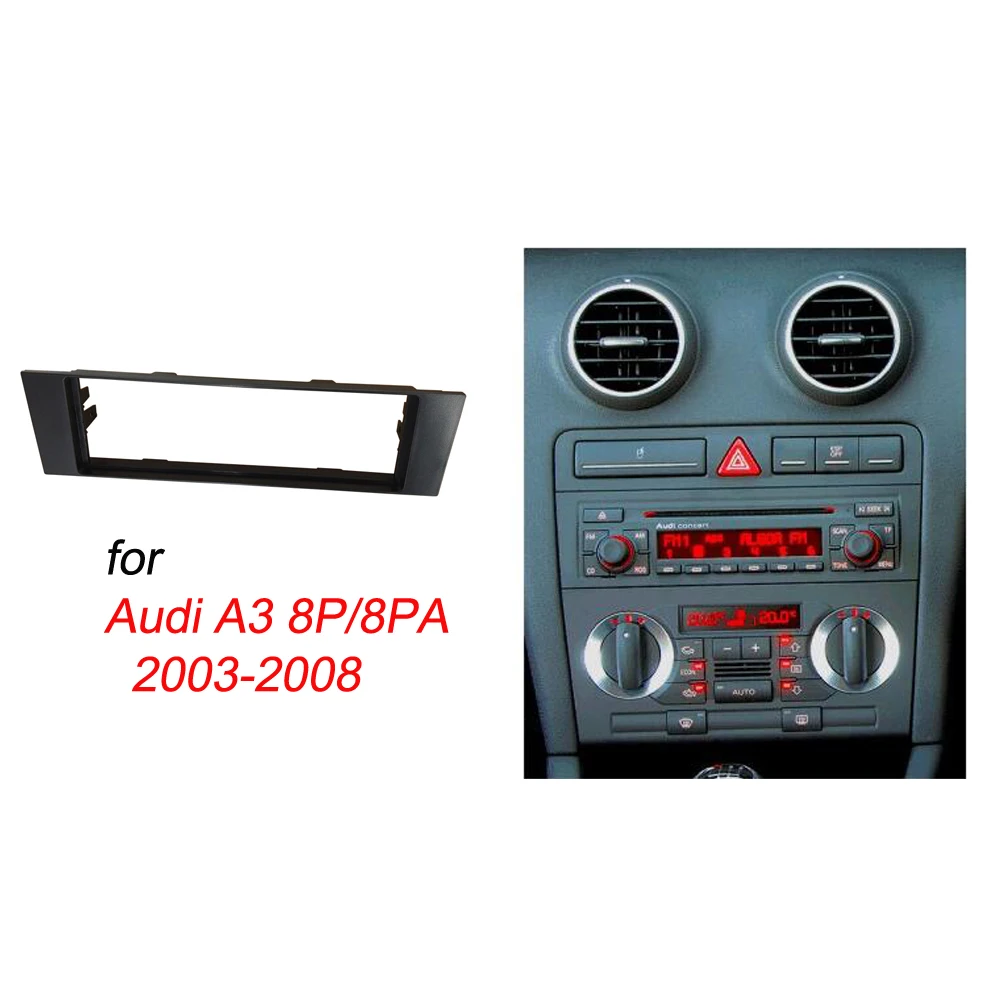 Фото Один Din фасции для AUDI A3 8 P/8 PA радио CD DVD стерео панель приборная отделка комплект