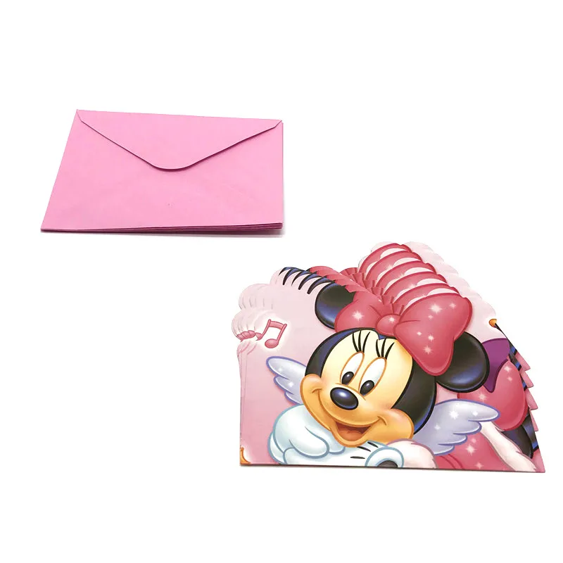 

Disney, Минни Маус, 6 шт., Детская открытка для дня рождения