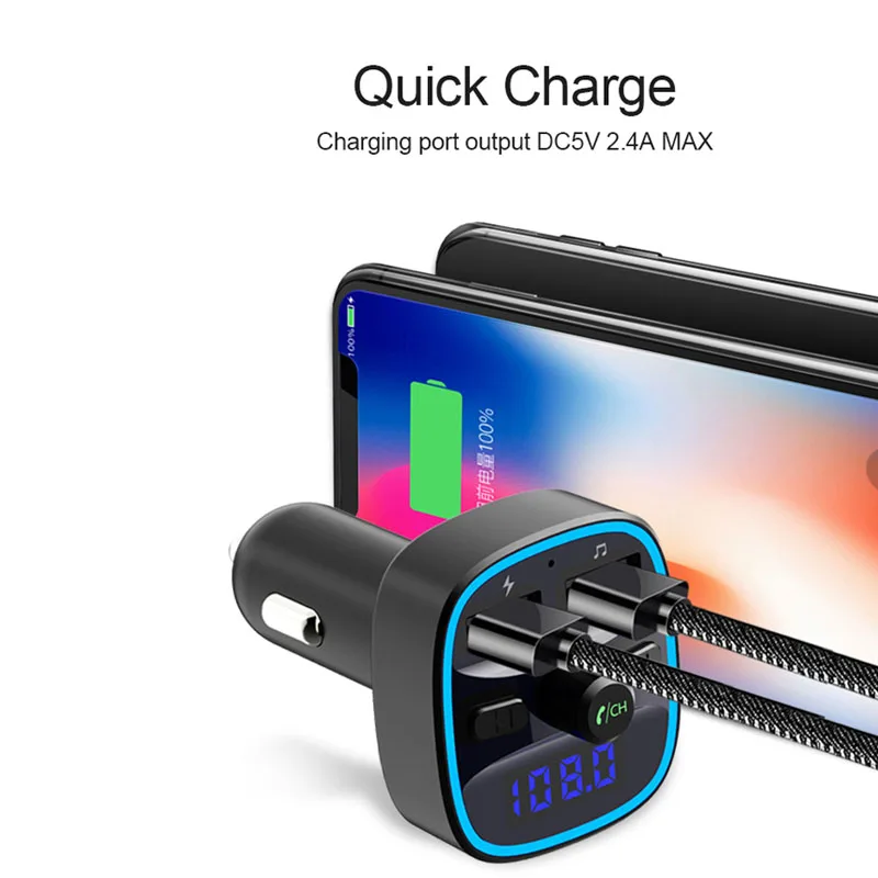 Bluetooth fm передатчики модулятор передатчик Hands Free Car Transmisor QC3.0 USB Автомобильное MP3 32