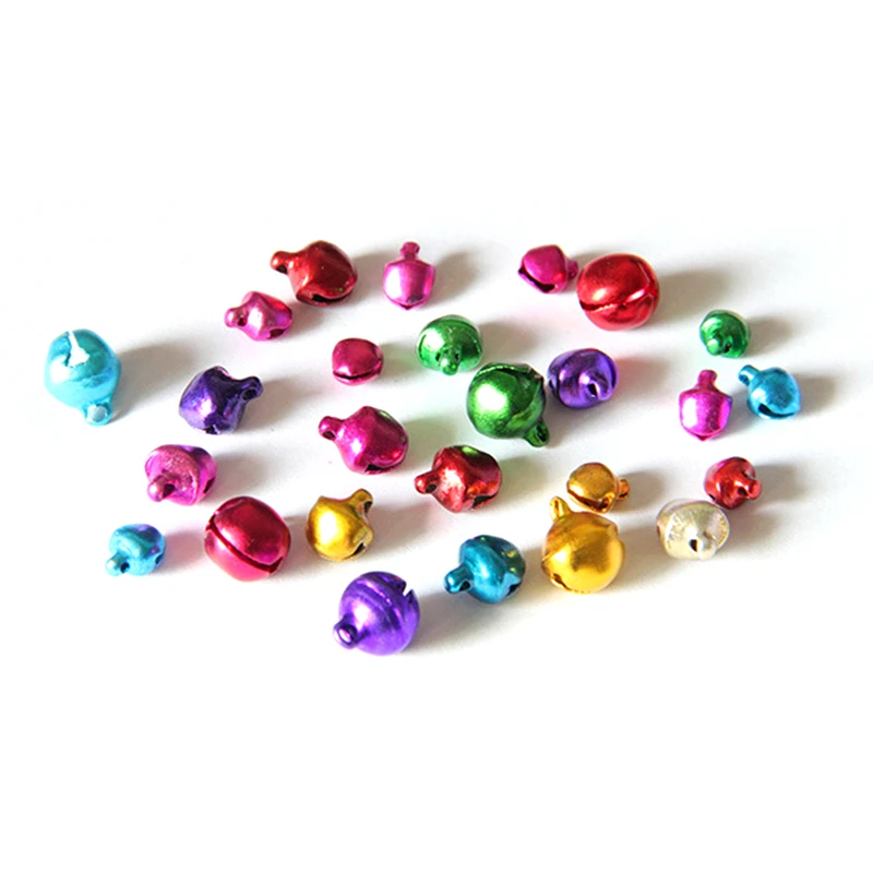 10 шт./лот 6/8/10 мм Мини рождественские колокольчики микс цветов маленькие для дома