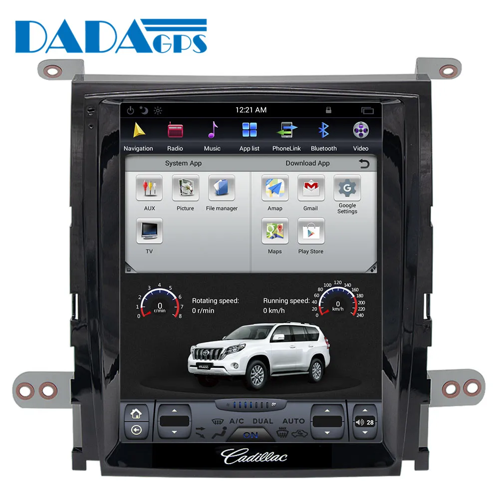 10," вертикальный экран Tesla 1024*768 Android автомобильный DVD gps Навигатор Радио Аудио плеер для Cadillac Escalade ram 2 Гб 4 ядра