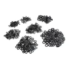 100 шт., черные пластиковые нейлоновые шайбы M2 M2.5 M3 M4 M5 M6 M8, Комплект прокладок для шайбы с плоским отверстием