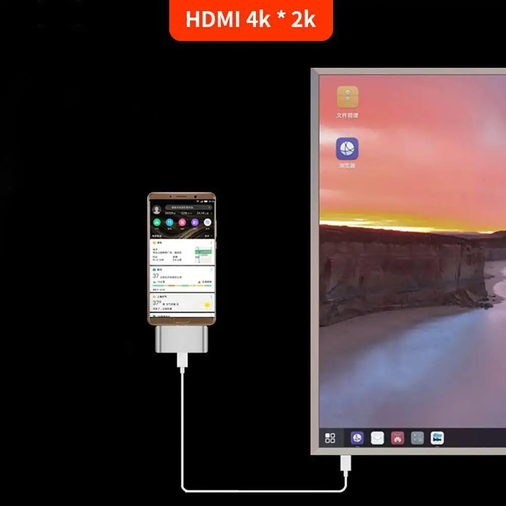 USB хаб Все в одном Type C HDMI мобильный телефон конвертер экрана компьютера поддержка