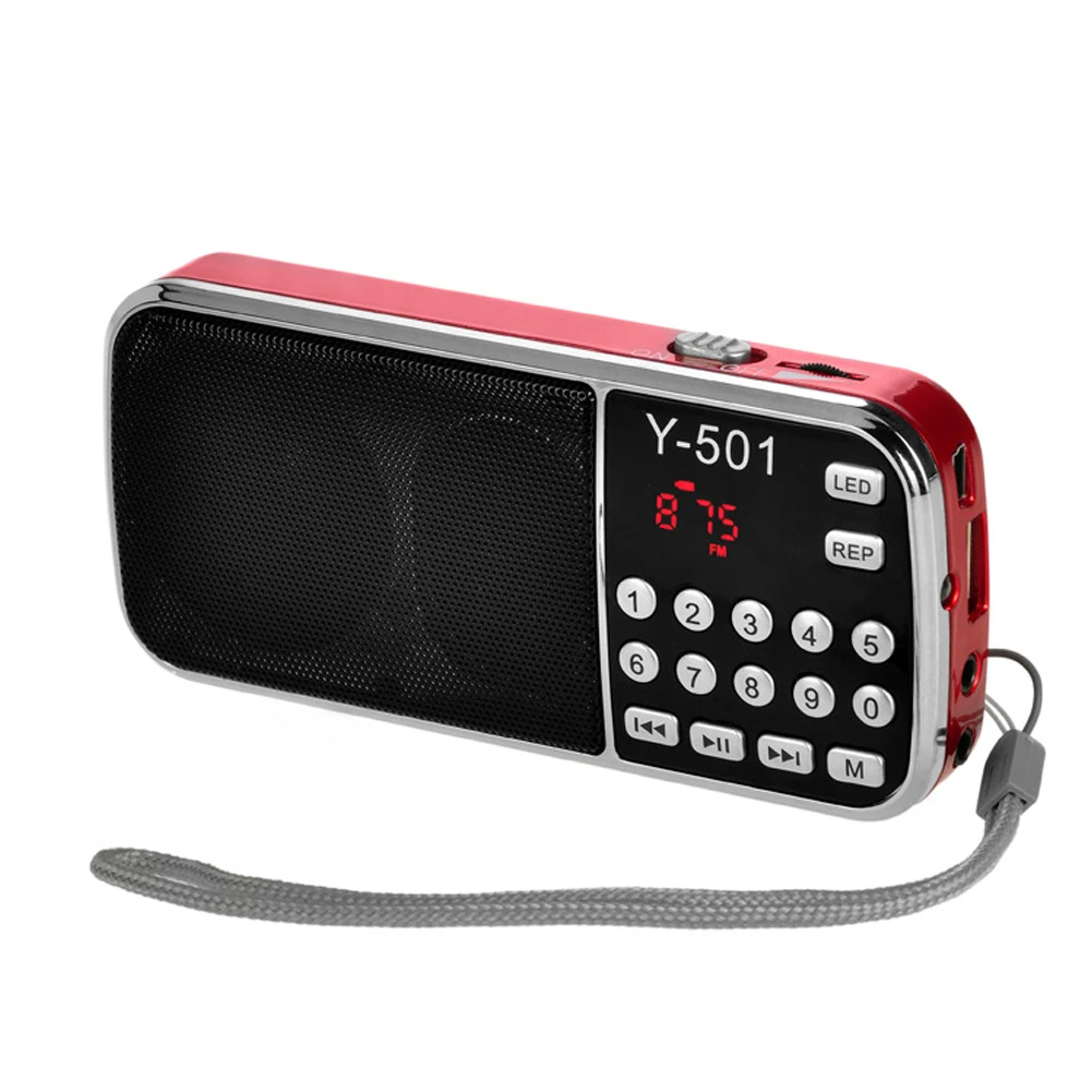 RED Lcd Цифровой Авто Мини fm-радио динамик USB Micro TF карта Mp3 музыкальный плеер - Цвет: RED