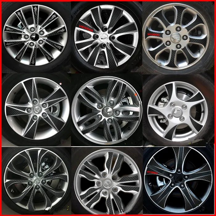 Автомобиль стайлинг автомобиля DIY обода углеродного волокна стикер/автомобилей