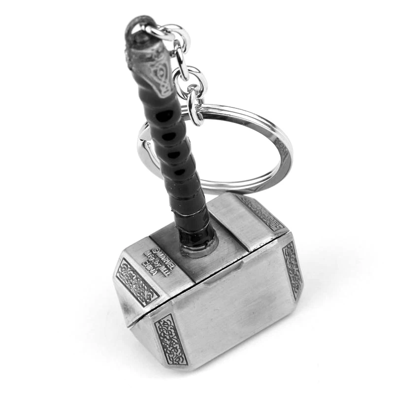 Thor брелок для ключей из сплава Hammer Pewter Брелоки подвески Фильм Мстители комиксов