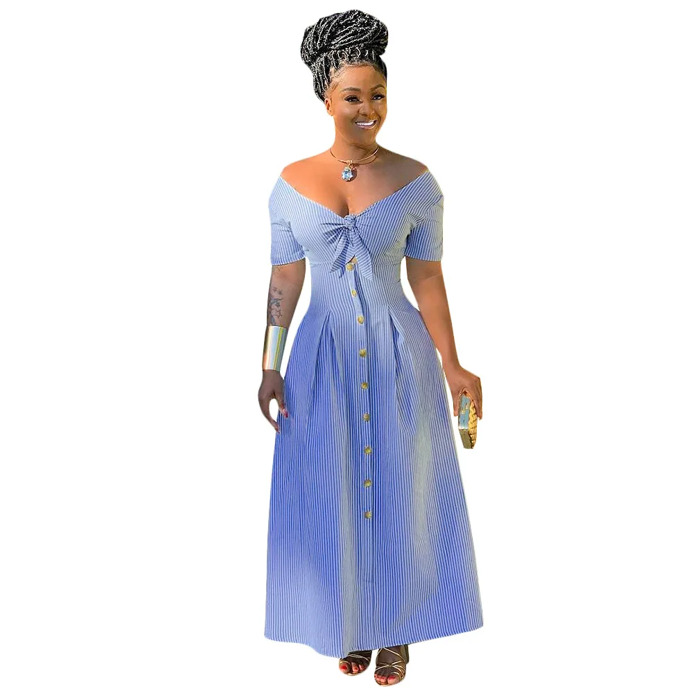 2019 женское платье в полоску с завязками на плечах v образным вырезом коротким