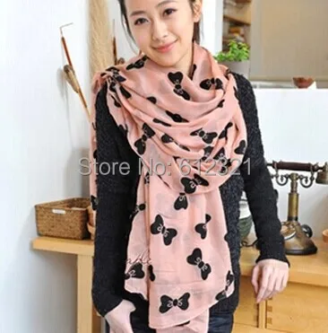 Spring leopard skull scarf female long section of thin chiffon shawl sunscreen Free Shipping | Аксессуары для одежды