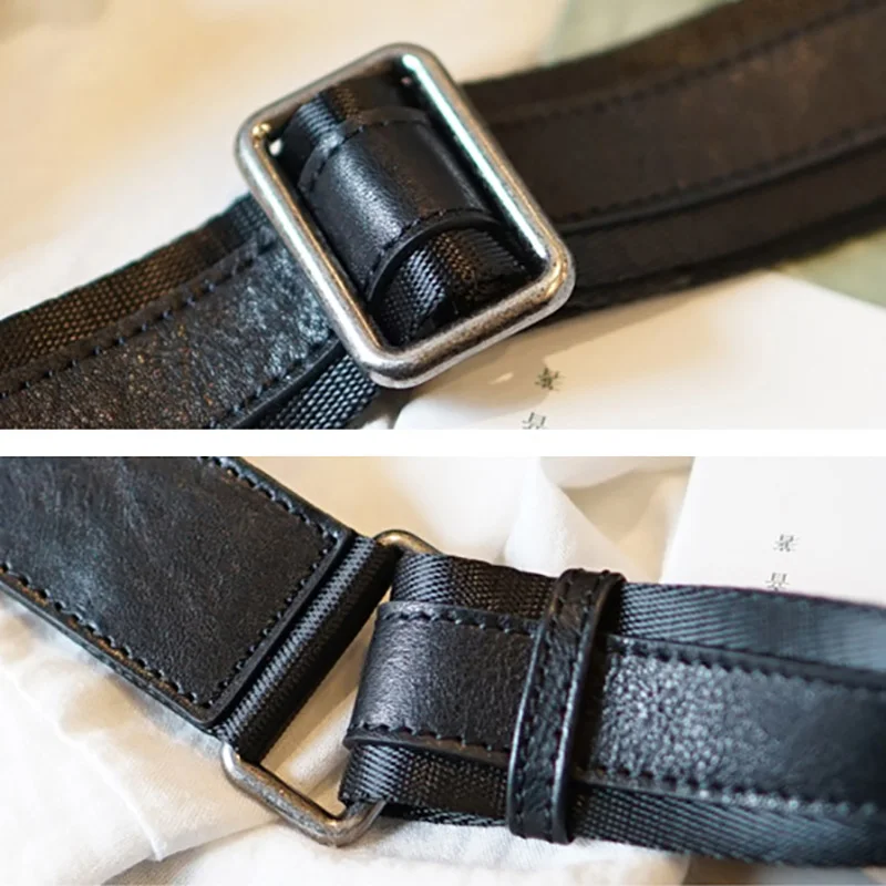 Женская кожаная нагрудная сумка AETOO повседневная ручной работы из воловьей кожи