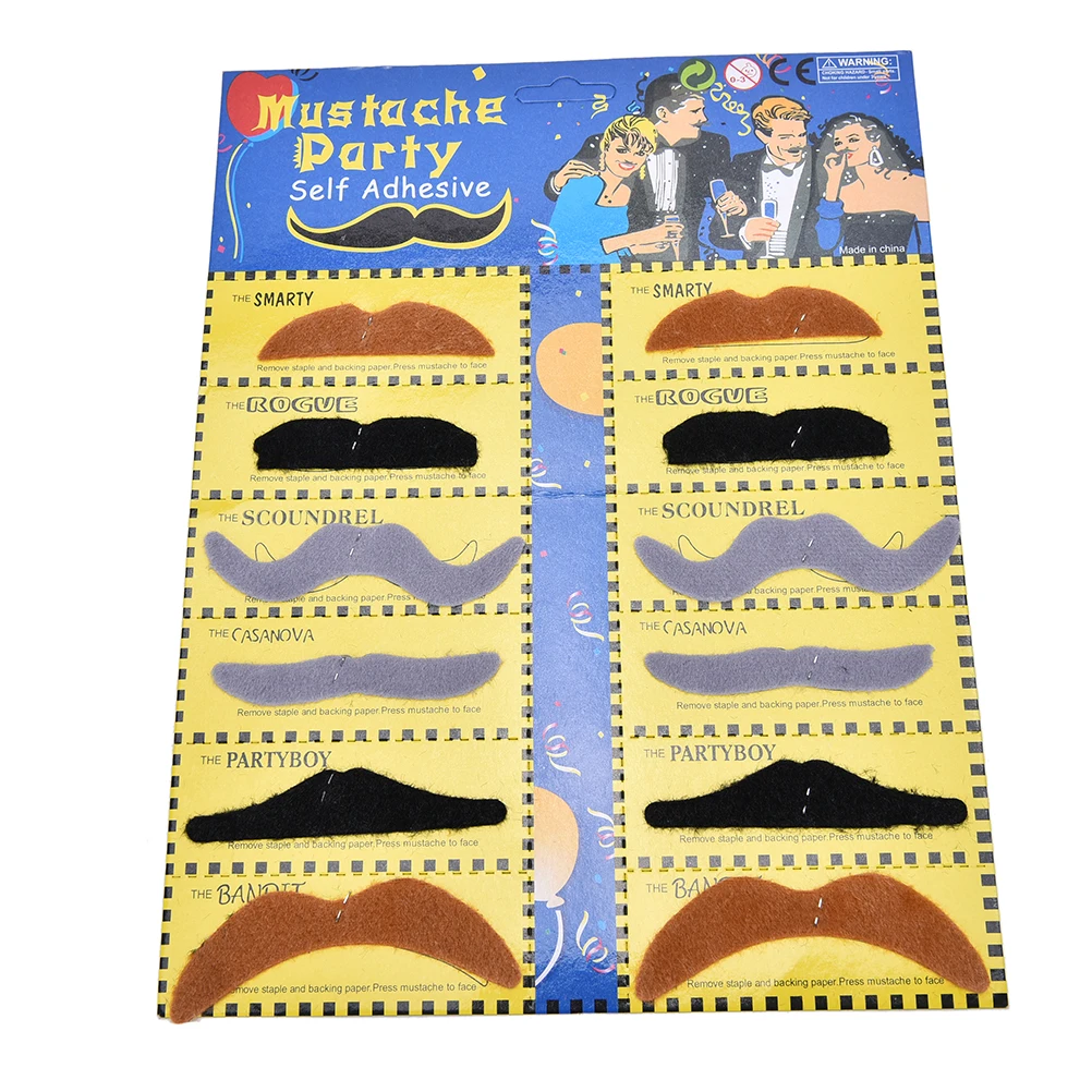 Новинка 12 шт./компл. мировой костюм для вечерние НКИ Хэллоуин Искусственные Усы