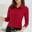 Рубашка женская шифоновая с длинным рукавом, брендовая облегающая модная блузка для отдыха, топ в офисном стиле, большие размеры, весна-лето