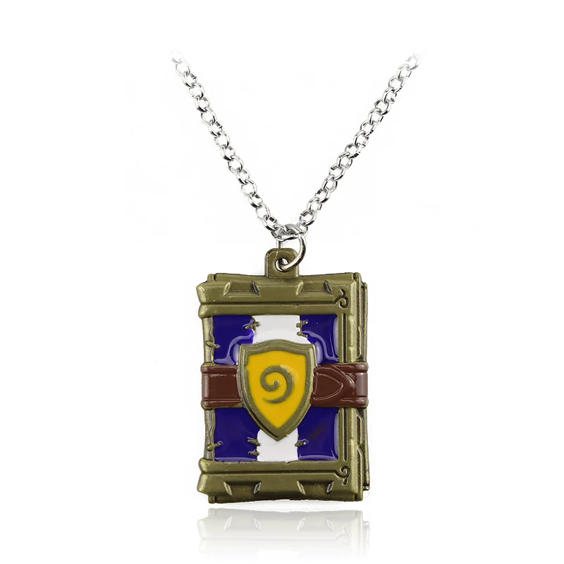 WoW World Of Warcraft Hearthstone стекло круглый подвесной Амулет ожерелье ювелирные украшения бронзовая цепочка для мужчин подарок