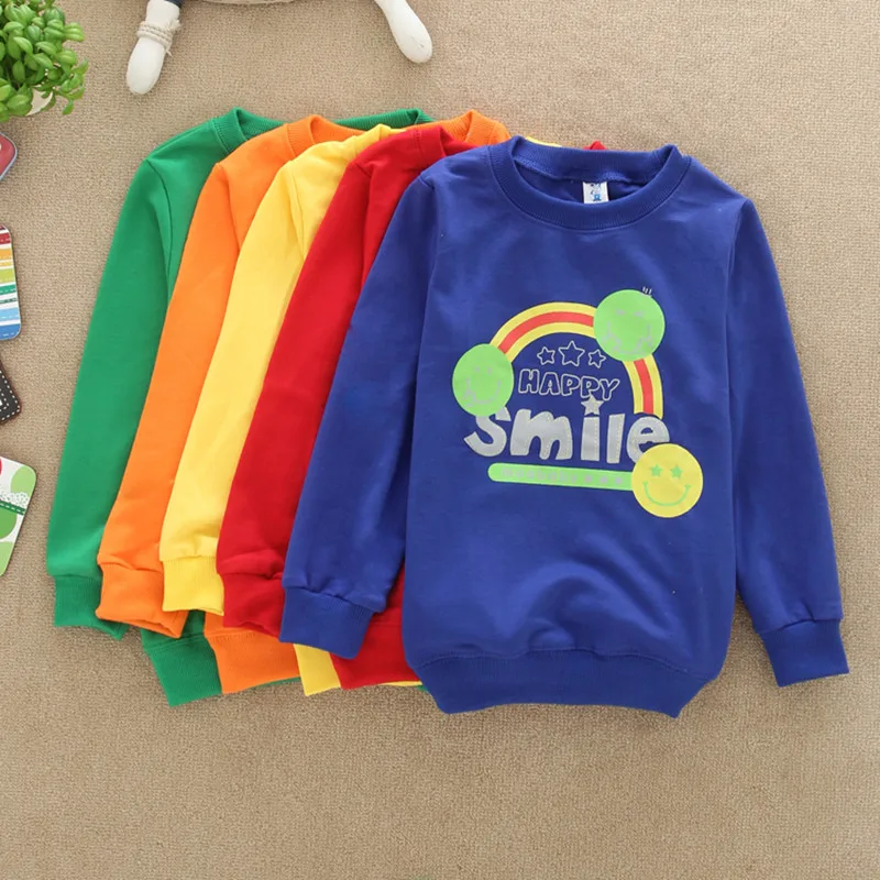 2016 повседневная мальчики девочки спортивные толстовки радуга футболка детская