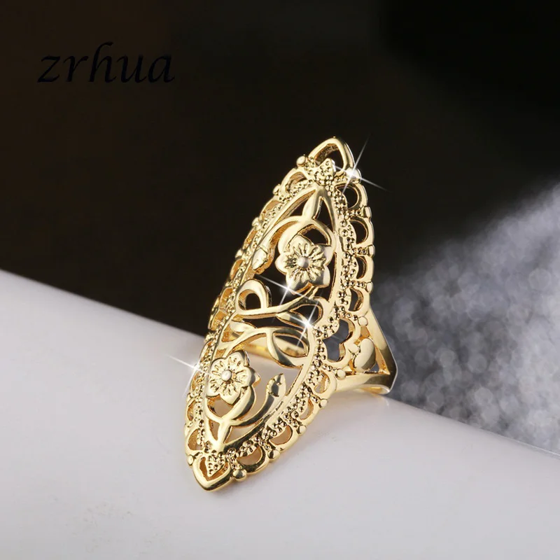 ZRHUA Vogue Изысканные Золотые/розовые Золотые/серебряные кольца для женщин