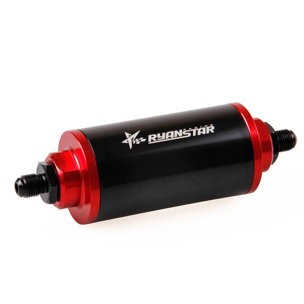 Ryanstar - New Design Racing Ready Inline Aluminum Fuel Filters AN6/AN8/AN10 oil filter Adapter Fittings with 60 Micron Element |
