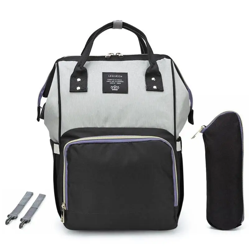 3pcs black Водонепроницаемый детский подгузник, сумка для кормления, USB порт, мумия, пеленки, сумки для беременных, дорожные рюкзаки, Большая вместительная сумка для детской коляски - Цвет: 3pcs black