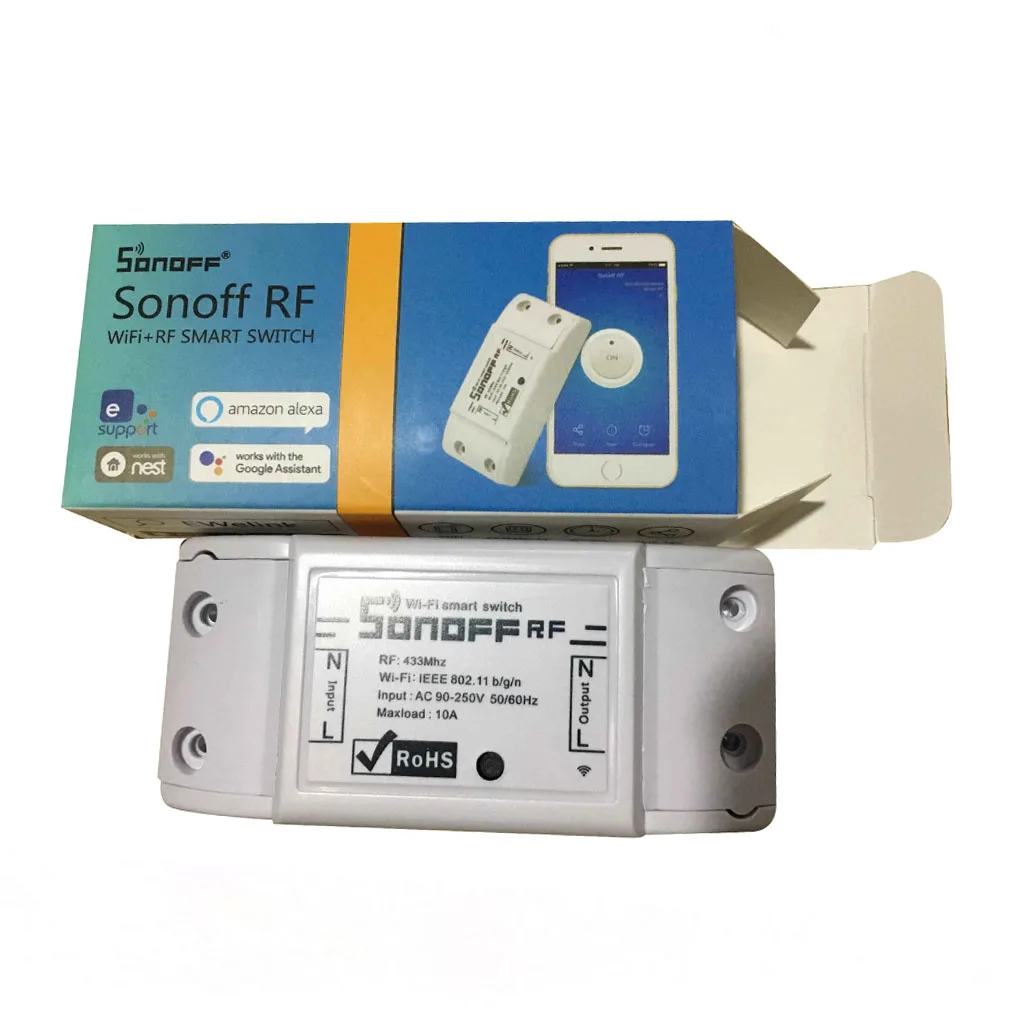 Умный беспроводной переключатель SONOFF RFR3 с Wi Fi и пультом ДУ|Смарт-гаджеты| |