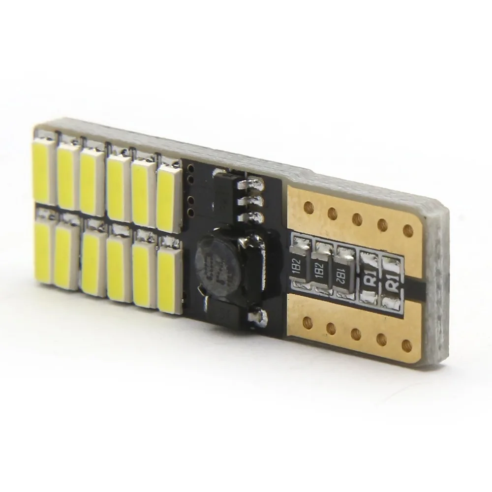 Автомобильные светодиодные лампы T10 w5w 4014 24 SMD canbus для чтения автомобиля/задний