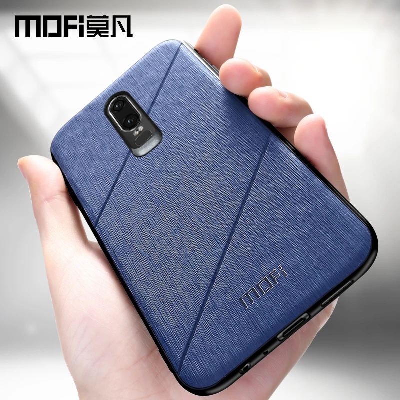 Оригинальный чехол MOFi для oneplus 6 one plus жесткий защитный роскошный черный 1 +