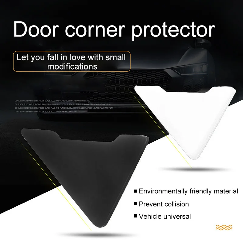2 шт. Силиконовая накладка на угловую дверь автомобиля бампер Защита от царапин