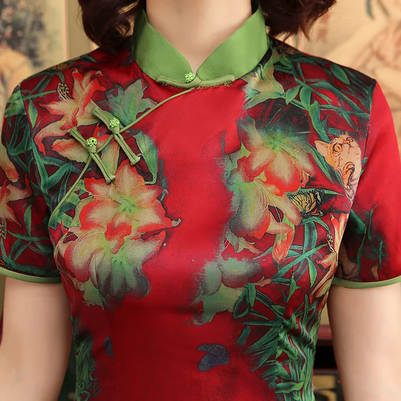 Новинка Весна 2019 модное вьетнамское улучшенное cheongsam новинка тонкий короткий