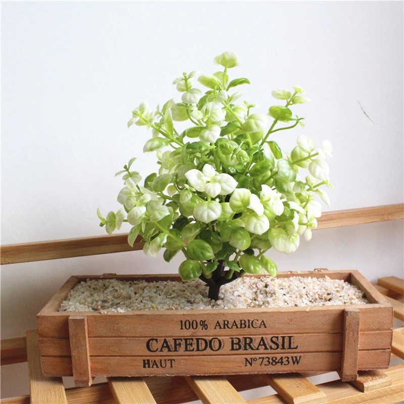 

1 Pc Fake Plants Simulation Green Plant Eucalyptus Grass Garden Landscape Home Decoration Accessories Artificial Plastic Plants