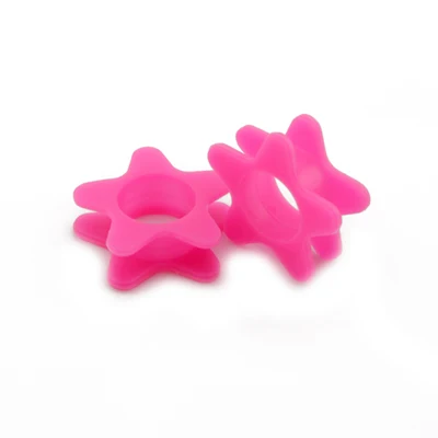 Showlove-1Pair, силиконовые, разная форма, для уха, тоннель, пустотелые беруши, калибр, серьги, расширитель, пирсинг, ювелирные изделия для тела, 4 мм-20 мм - Окраска металла: Star Pink