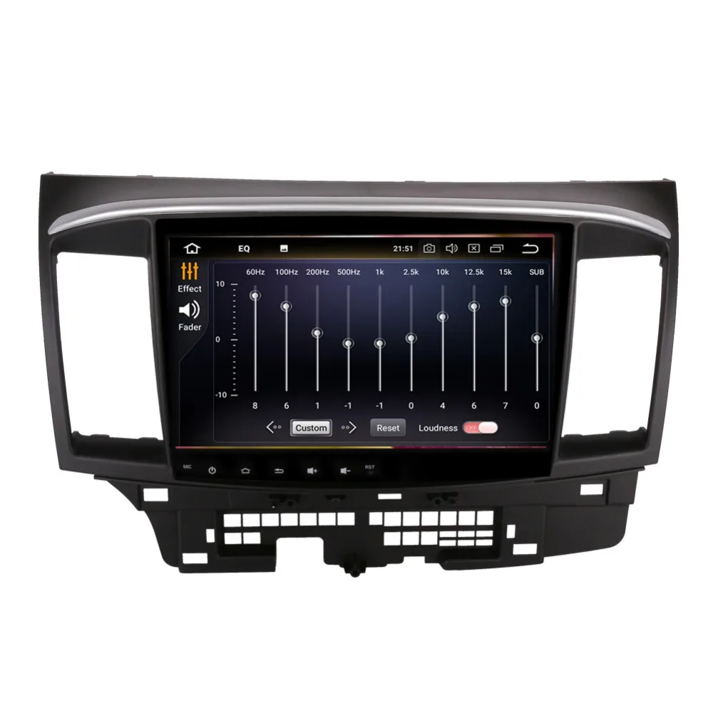 Головное устройство для Mitsubishi Lancer 10 1 8 0 2007 дюйма IPS HD Android 2016 Восьмиядерный