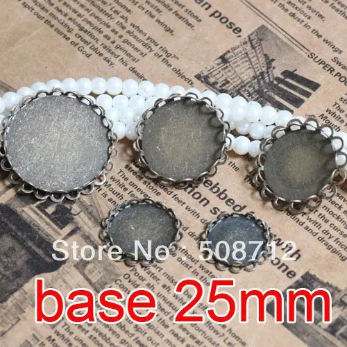 Бесплатная доставка! 200 шт Бронзовая рамка для картин подвески 25 мм кабина Cameo